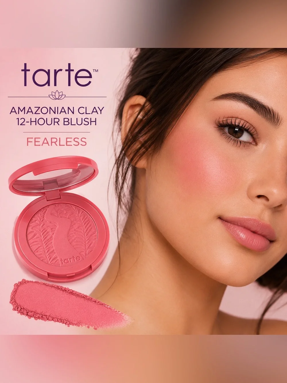 NEW✅ Tarte Amazonian Clay 12-Hour Blush Fearless • Longwear Matte Blush